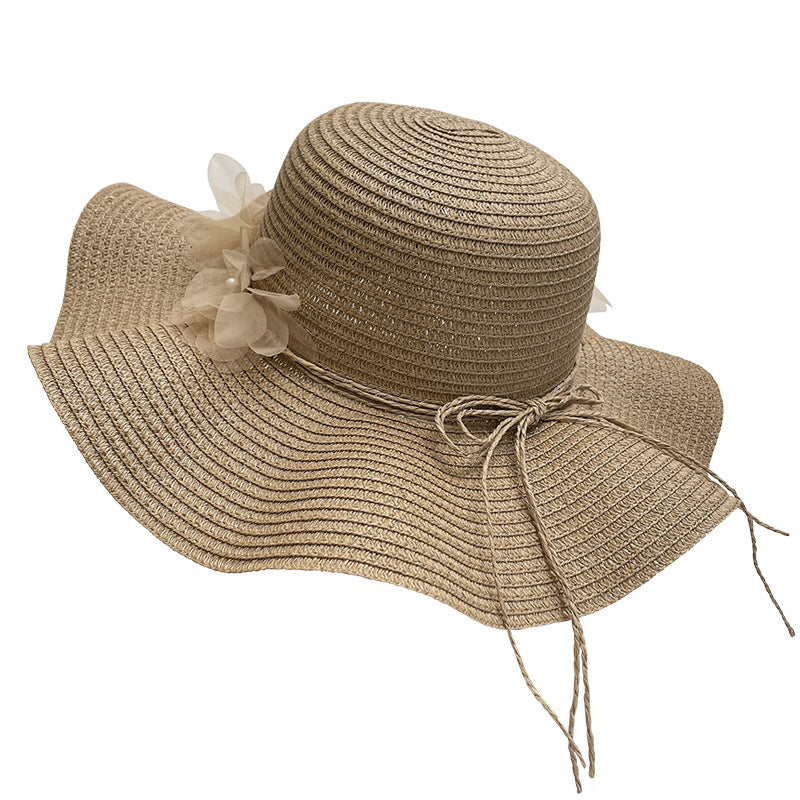 Sun-proof Bow Seaside Vacation Beach Large Straw Hat
