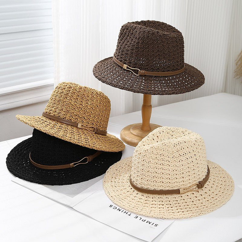 Lady Literature Retro Fashion Foldable Hollow Sun Hat