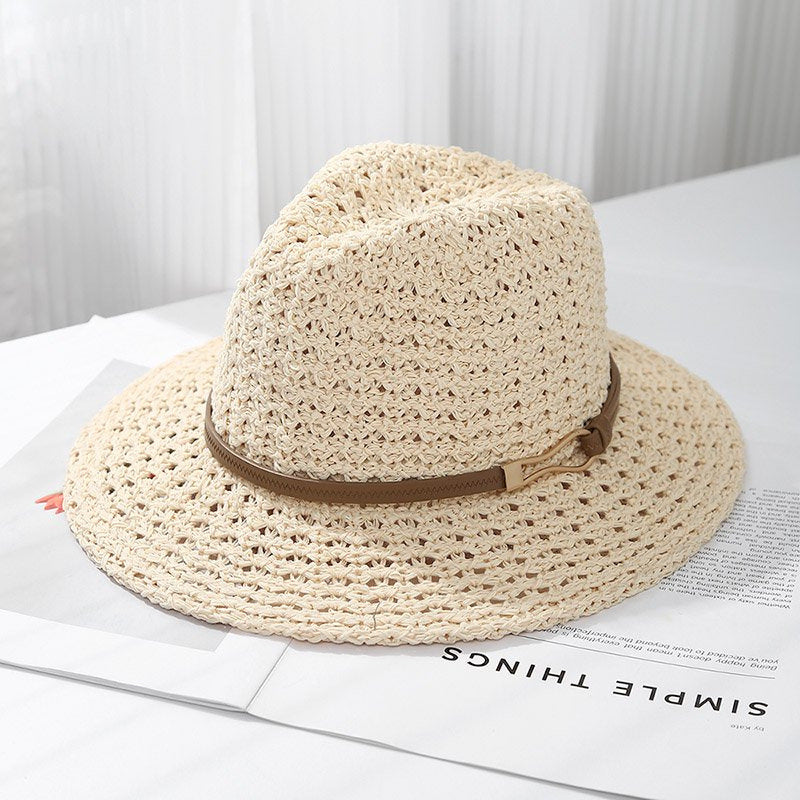 Lady Literature Retro Fashion Foldable Hollow Sun Hat
